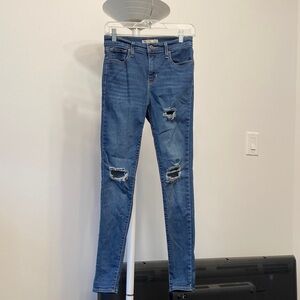Levis Distressed Blue Women's Jeans